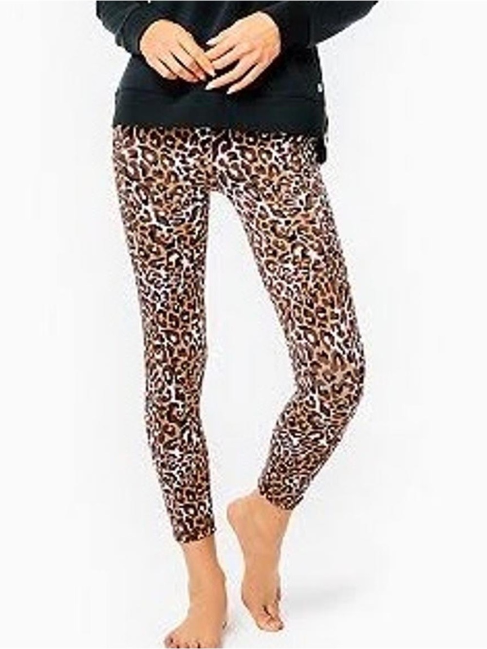 Lilly Pulitzer Sz L Weekender Midrise Chocolate X Onyx My Favorite Spot UPF50+